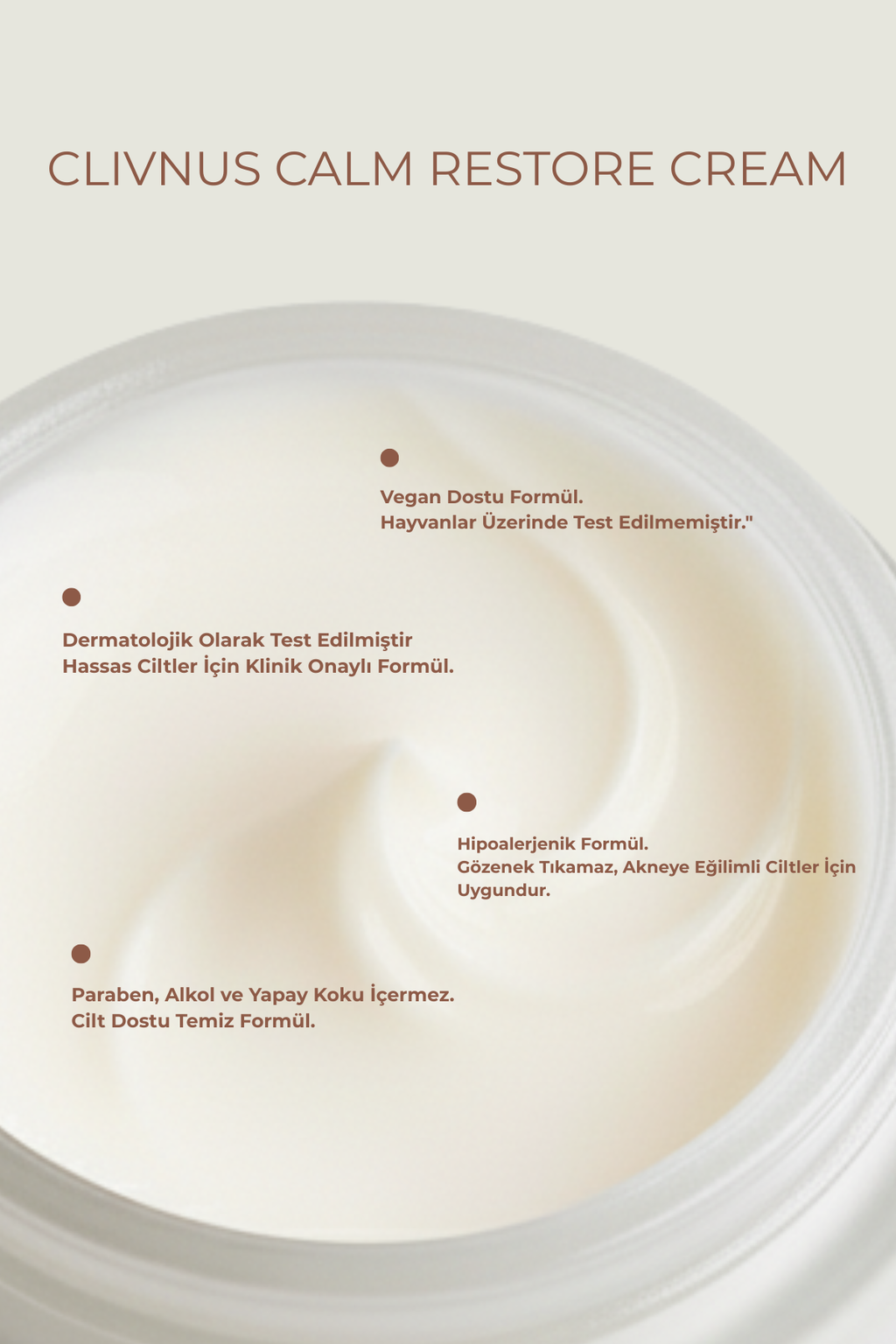 Clivnus Calm Restore Cream Bariyer Onarıcı Yatıştırı Yüz Kremi - 50 ml